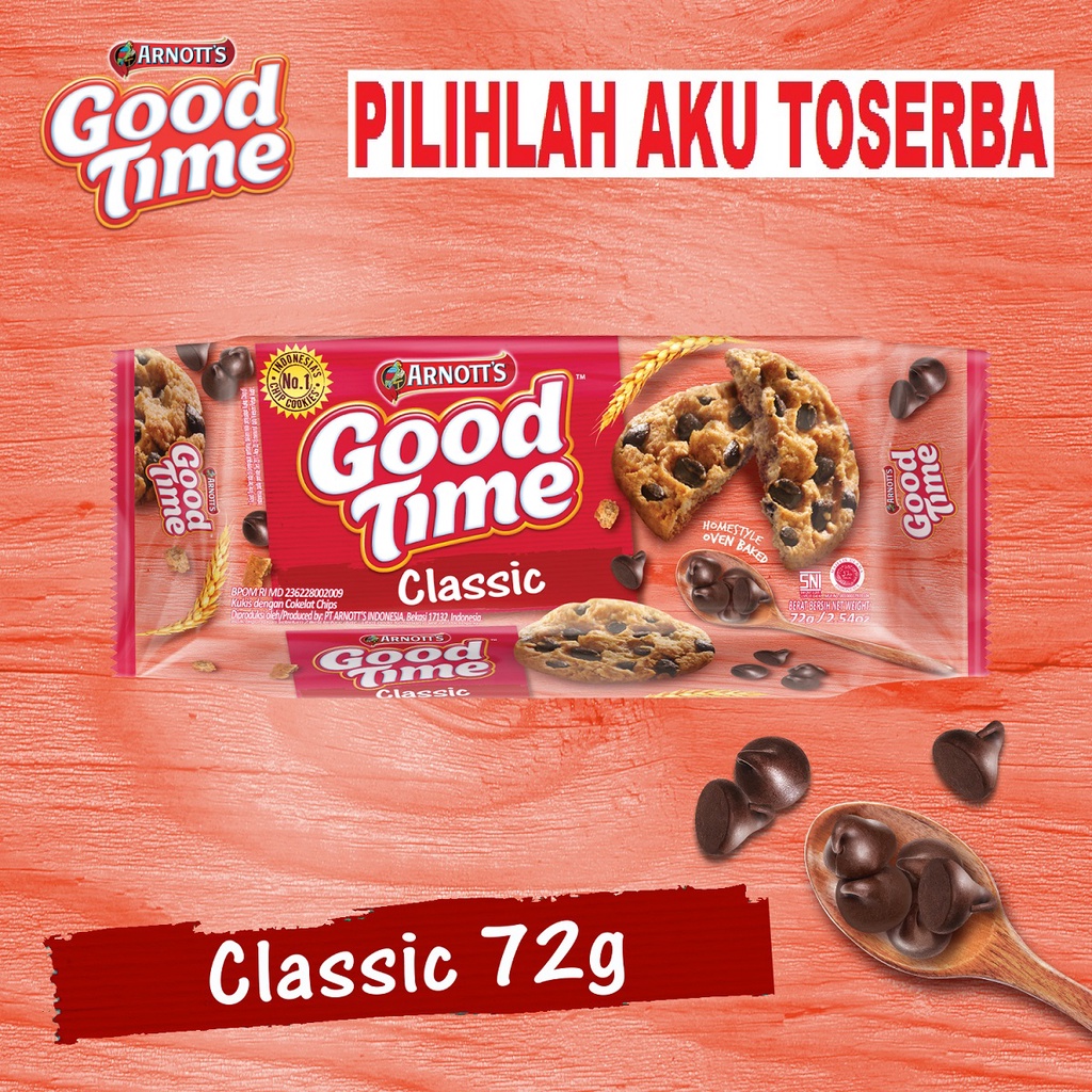 

Arnott's Good Time Cookies CLASSIC 72 gr - ( HARGA 1 PCS)