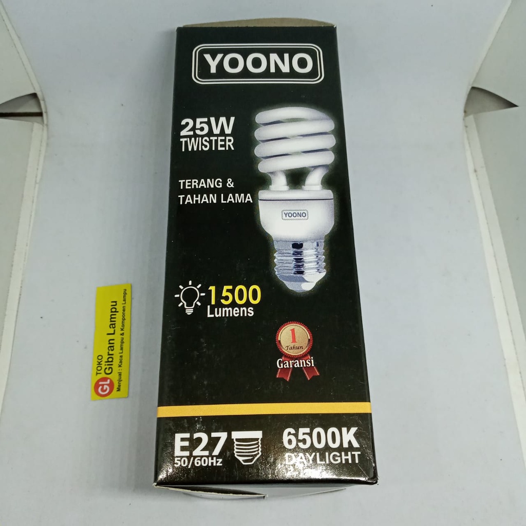 Lampu Hemat Energi (LHE) Yoono Twister - Bohlam Lampu Ulir Spiral Tornado CFL