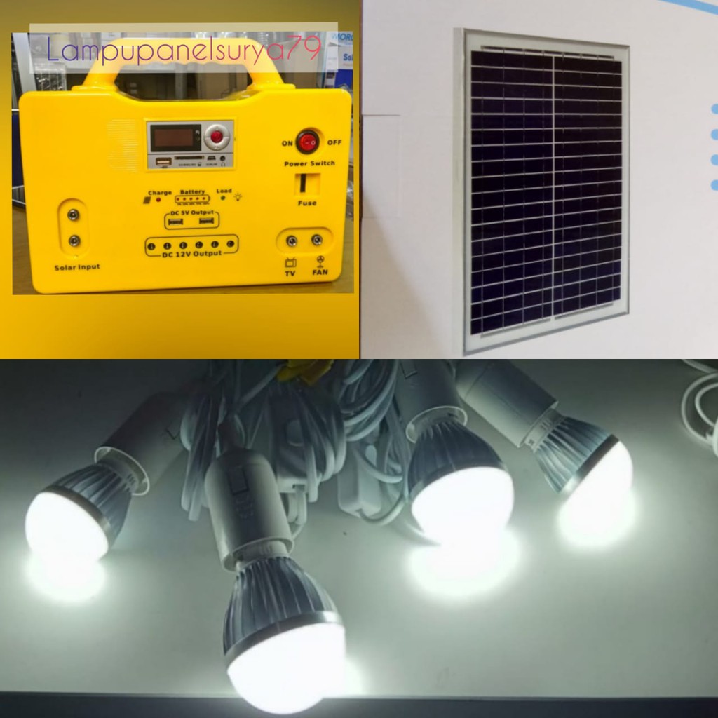 Paket SHS solar generator lighting home system 20WP SG 1220W