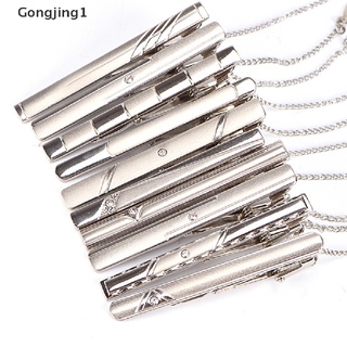 Gongjing1 Klip Penjepit Dasi Bahan Stainless Steel Warna Silver Untuk Pria