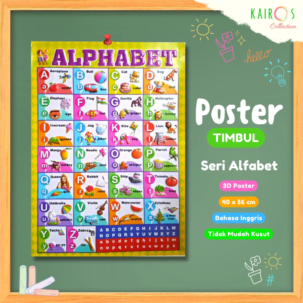 Poster Anak Timbul Alphabeth