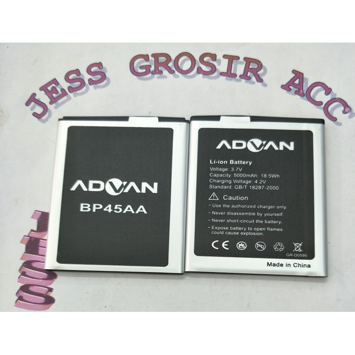 Baterai Battery ADVAN Vandroid BP45AA BP-45AA S45D S-45D Double Power - Hitam