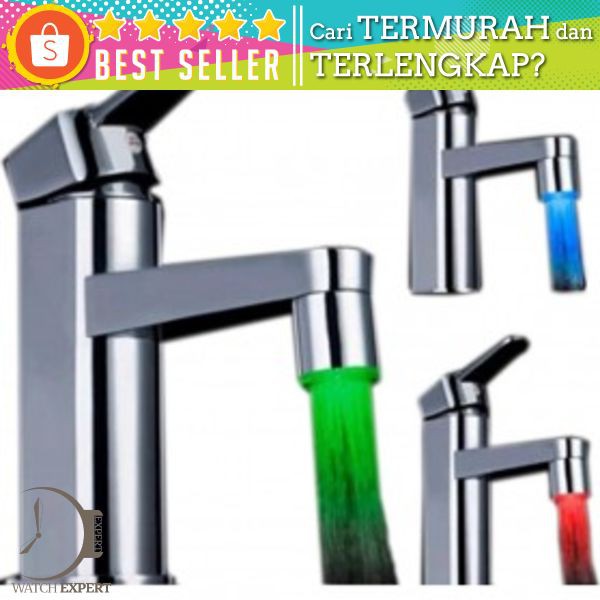 LED Keran Air 3 Colors Water Faucet Changing Temperature Sensor - Multi-Color