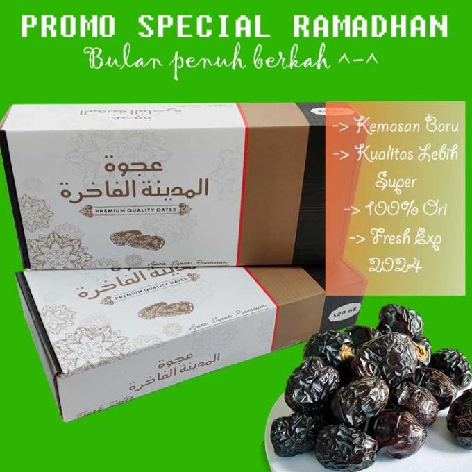 

PROMO Kurma Ajwa / Nabi 500gr Asli Madinah Premium Quality/KURMA 1KG/KURMA BARARI/KURMA RUTHOB/KURMA BAM/KURMA PALM FRUIT/KURMA TANGKAI/KURMA AZWA/KURMA SUKKARI/KURMA SAFAWI/KURMA TUNISIA/KURMA MUDA KUNING/KURMA MUDA HIJAU/KURMA MEDJOL/KURMA MADINAH SUPER