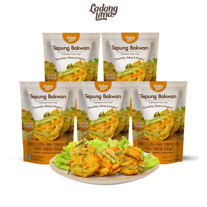 

BISA COD 5pcs Tepung Bakwan Ladang Lima 200gr