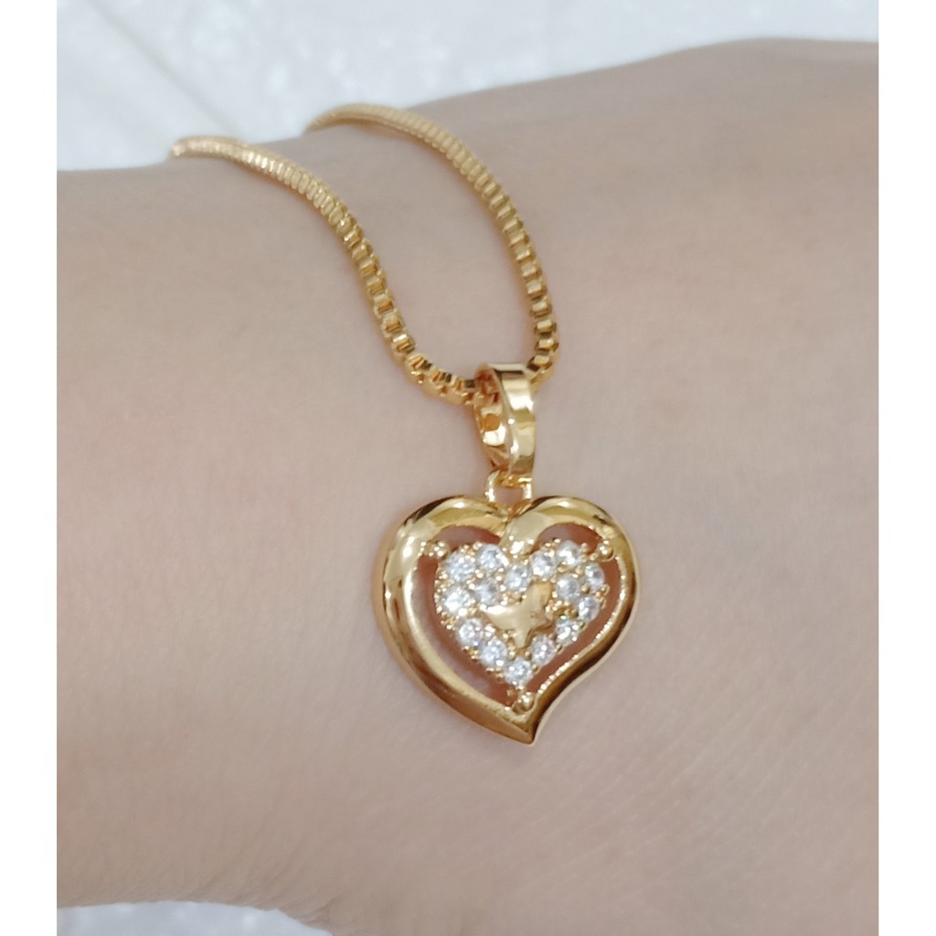 (COD/BISA BAYAR DITEMPAT) Kalung KOREA model PERMATA LOVE