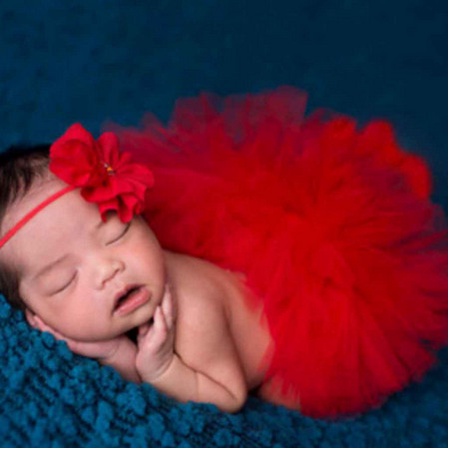 Newborn Photography Properties - Red Tutu Skirt Costume