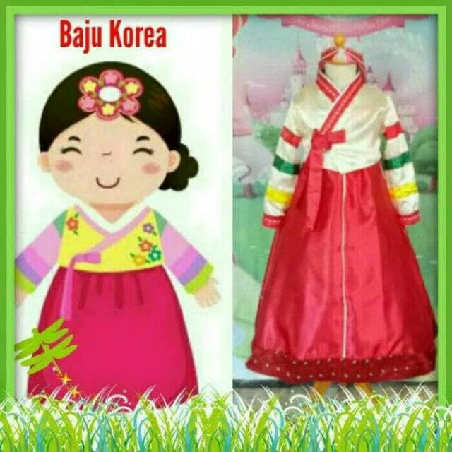 Kostum Baju Tradisional Negara Hanbok Korea Wanita Dewasa