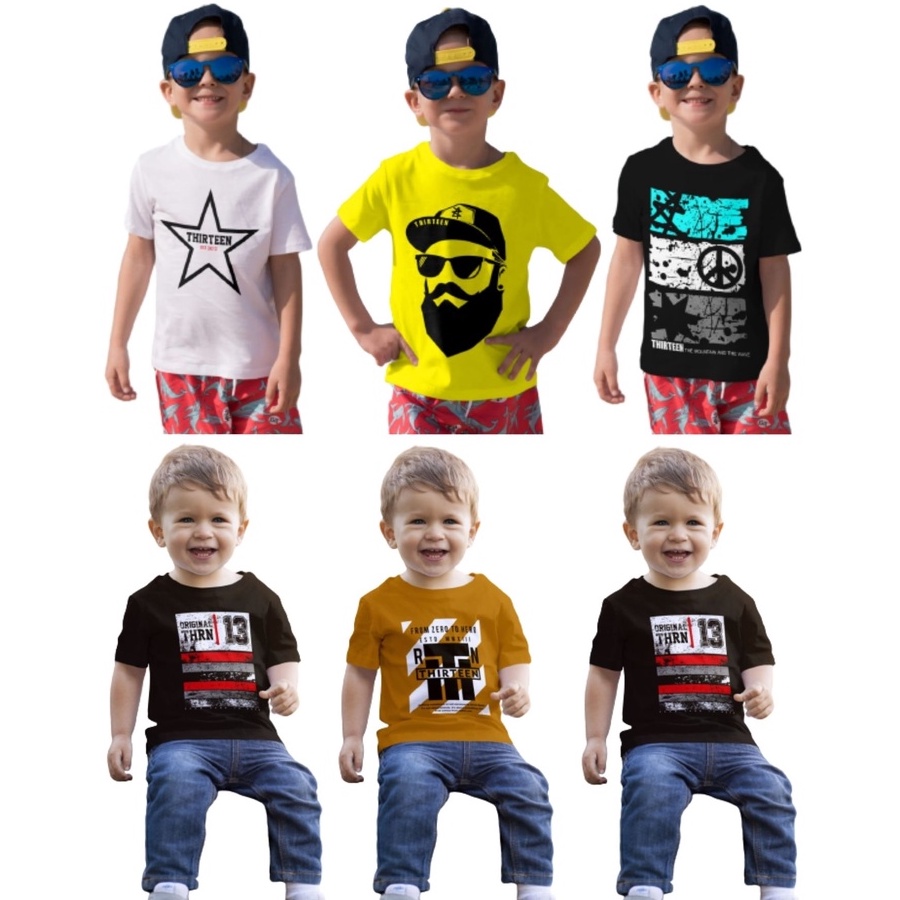 KAOS ANAK BRAND PREMIUM / KAOS ANAK DISTRO / PAKAIAN ANAK LAKI-LAKI PEREMPUAN / USIA 1-10 THN