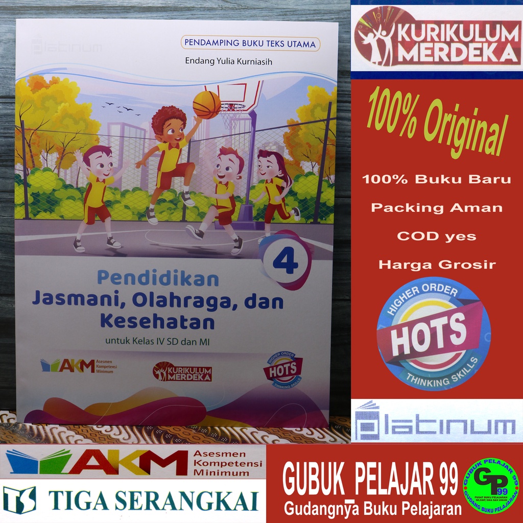 Pendidikan Jasmani, Olahraga, dan Kesehatan (PJOK) Kelas 4 SD/MI Kurikulum Merdeka Platinum PT Tiga 