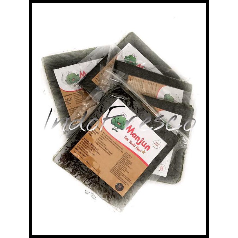 

HOT SALE Manjun Yaki Sushi Nori- Dried Seaweed- Rumput Laut Sushi 50pc terjamin