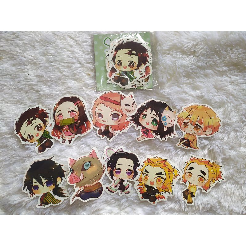 

Sticker Stiker Anime Demon Slayer Kimetsu No Yaiba set Sticker set Nezuko Tanjiro