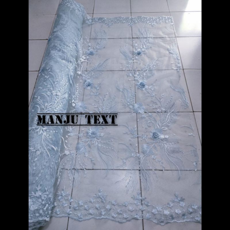 Kain -bahan tille 3d Gliter / bahan tulle 3d/ cocok untuk dress,gaun,seragaman pesta,dll