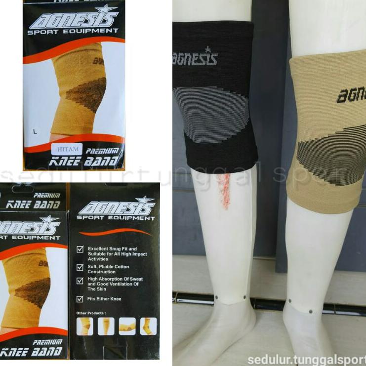 Deker Knee Band Agnesis Pendek Warna Hitam Dan Coklat Ukuran S M L XL Deker Voli Murah Bagus Berkual