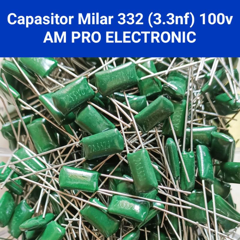 Kapasitor Milar 332 100v 3.3nf Capacitor Mylar 3n3 0.0033uf