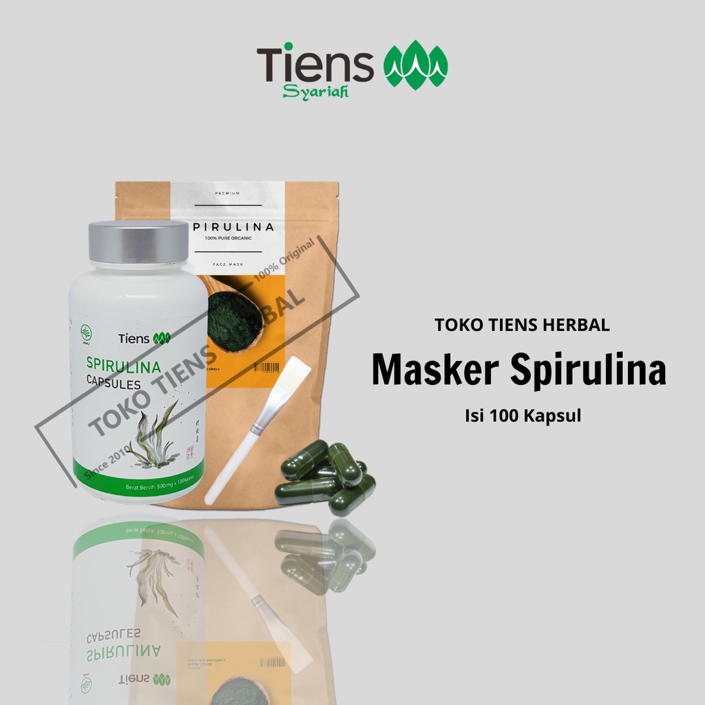 Masker Wajah Spirulina Organik / Obat Masker Spirulina / Masker Spirulina Asli Tiens