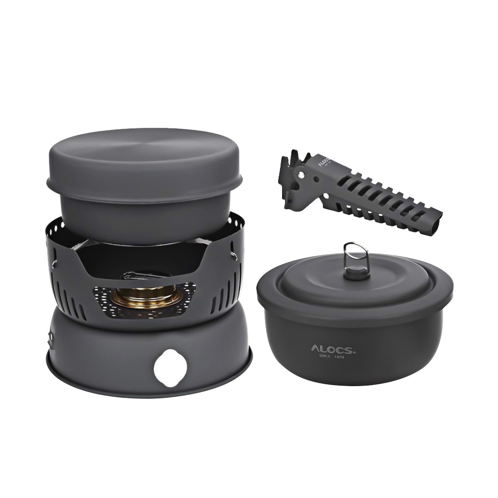 Set Alat Masak Alocs CW-C05 Nesting Camping Outdoor Cooking Set
