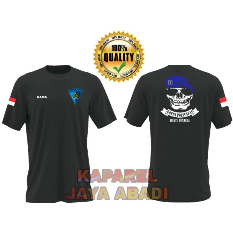 Kaos Logo Polsuspas / Baju Polisi Lapas / Atasan Pria Wanita Polsuspas Polisi Lapas Lengan Pendek Ka