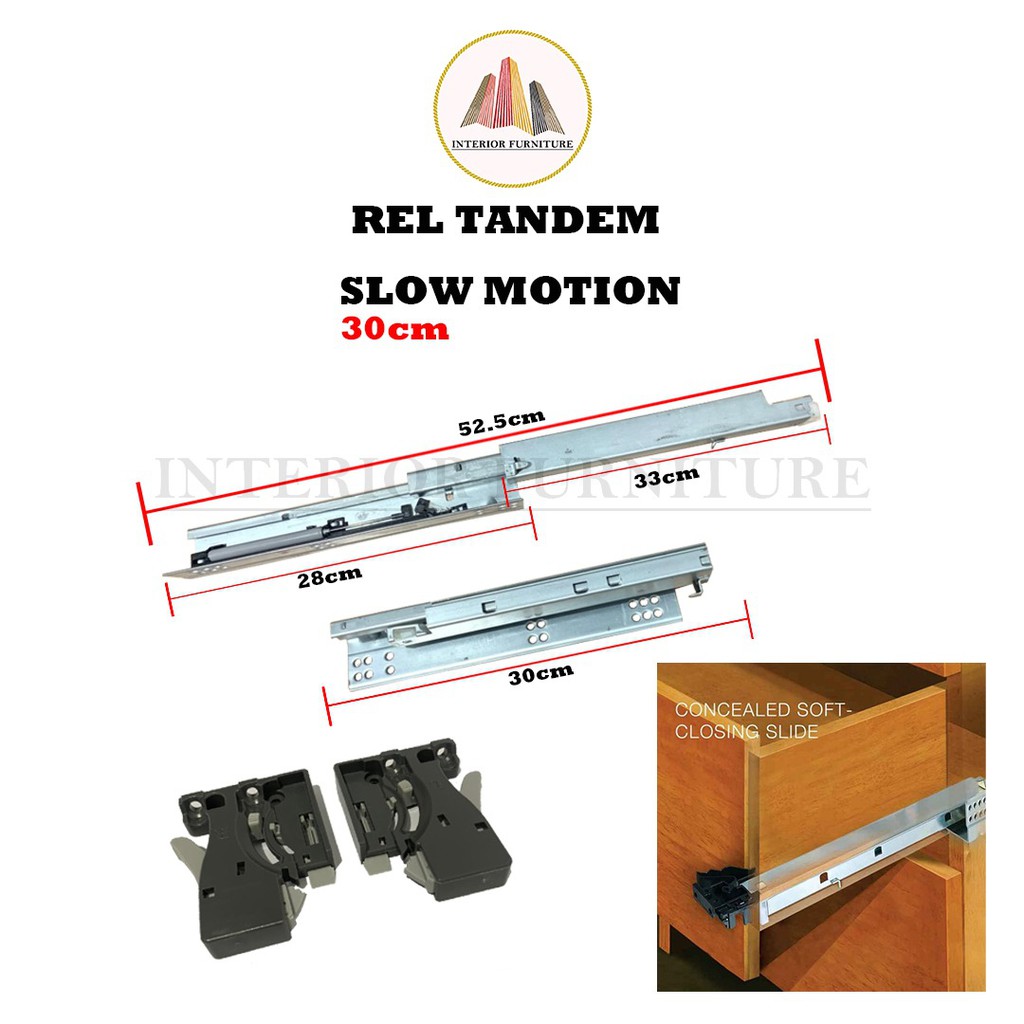 Rel Laci Tandem Slow Motion 30 cm Double Extension (2x Tarik) Klip-On