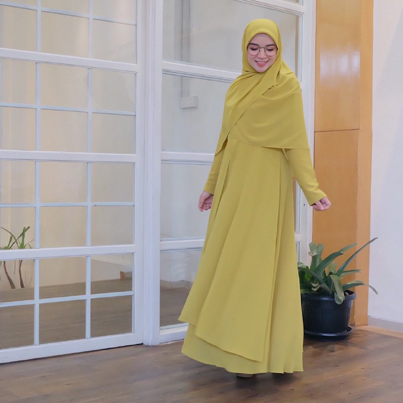 Gerai Aliyah | Shava Dress (Lime)