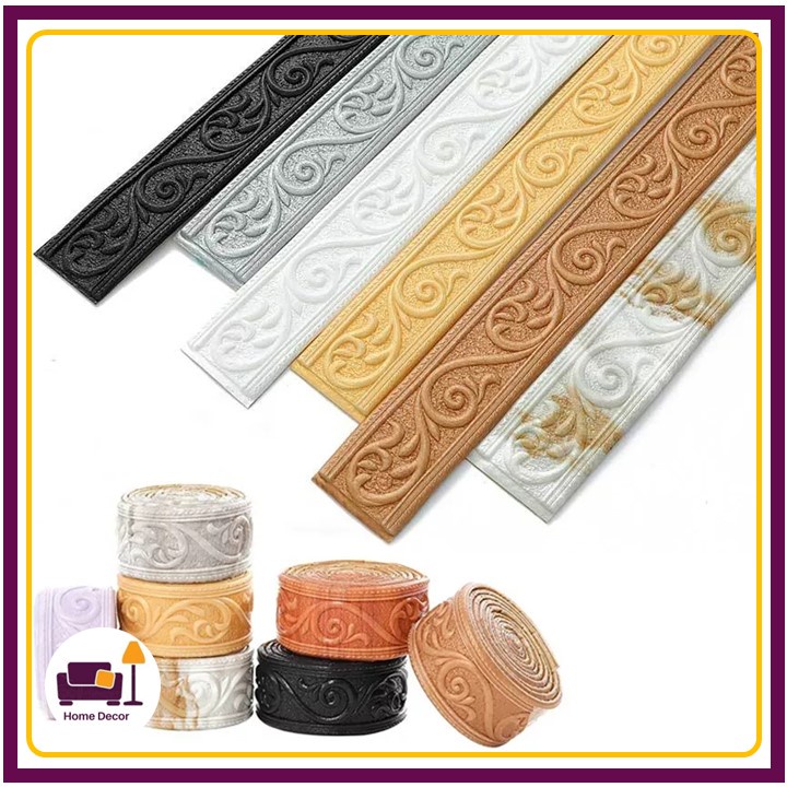 List Wallpaper Dinding 3D Foam Panjang 230 cm