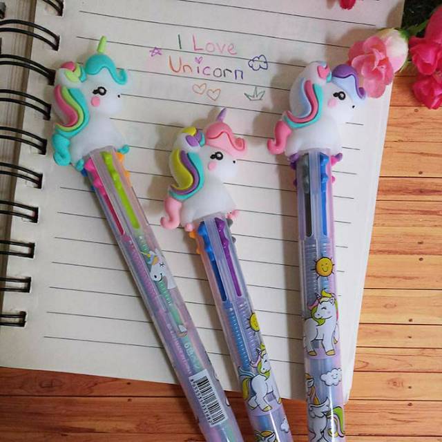 

Pulpen 6 warna / Pen Warna-warni - Unicorn Fancy BP8789