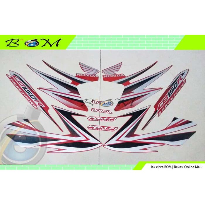 Striping Stiker Sticker Honda CB150r CB 150 R streetfire 2013 merah