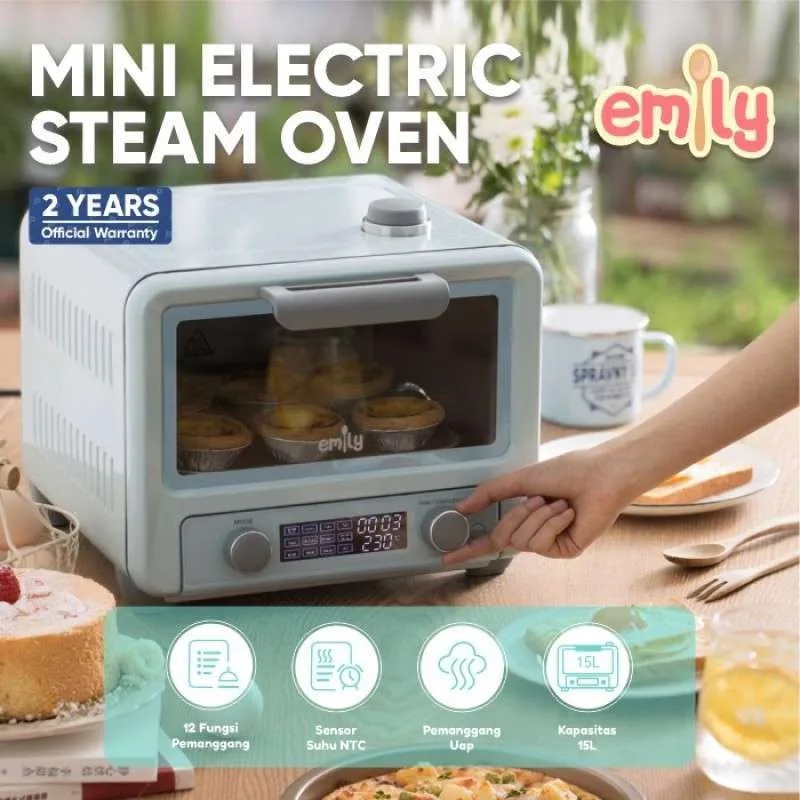 Oven Listrik Digital Emily Electric Mini Steam Oven 15L ETO-15201