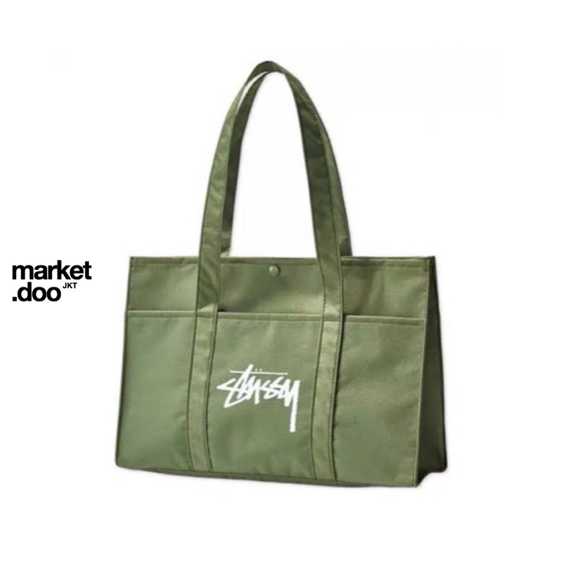 Stussy Military Green Totebag Original Japan Appendix