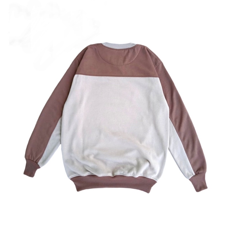 Sweater Crewneck Kombinasi Sweater Pria Wanita