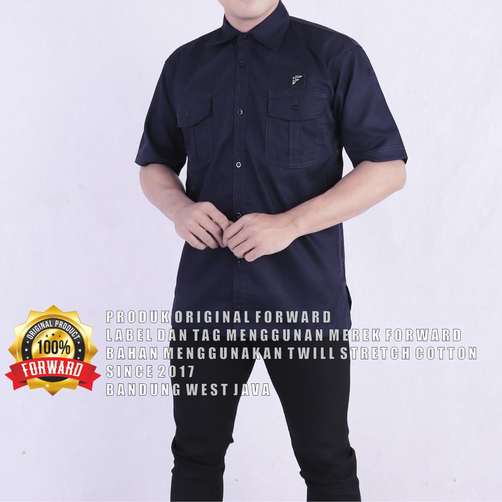 WORKSHIRT SS - SERI KEMEJA PATCH Pendek 3 WARNA/ Baju Kerja Lapangan Nyaman Dipakai BY FORWARD System Polos Lanzclothing