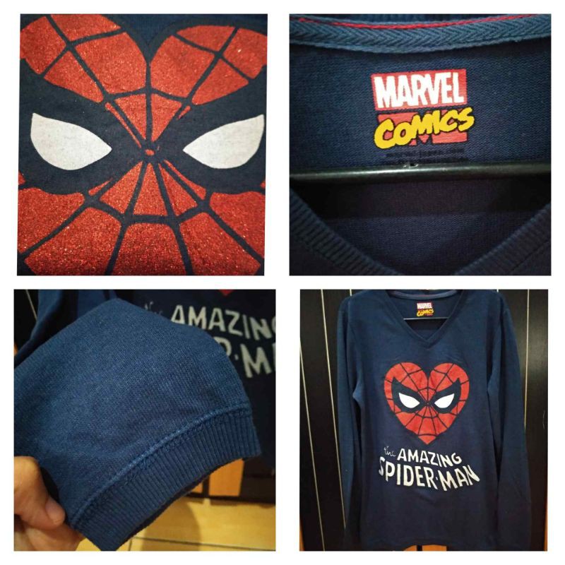 preloved sweater rajut marvel ori