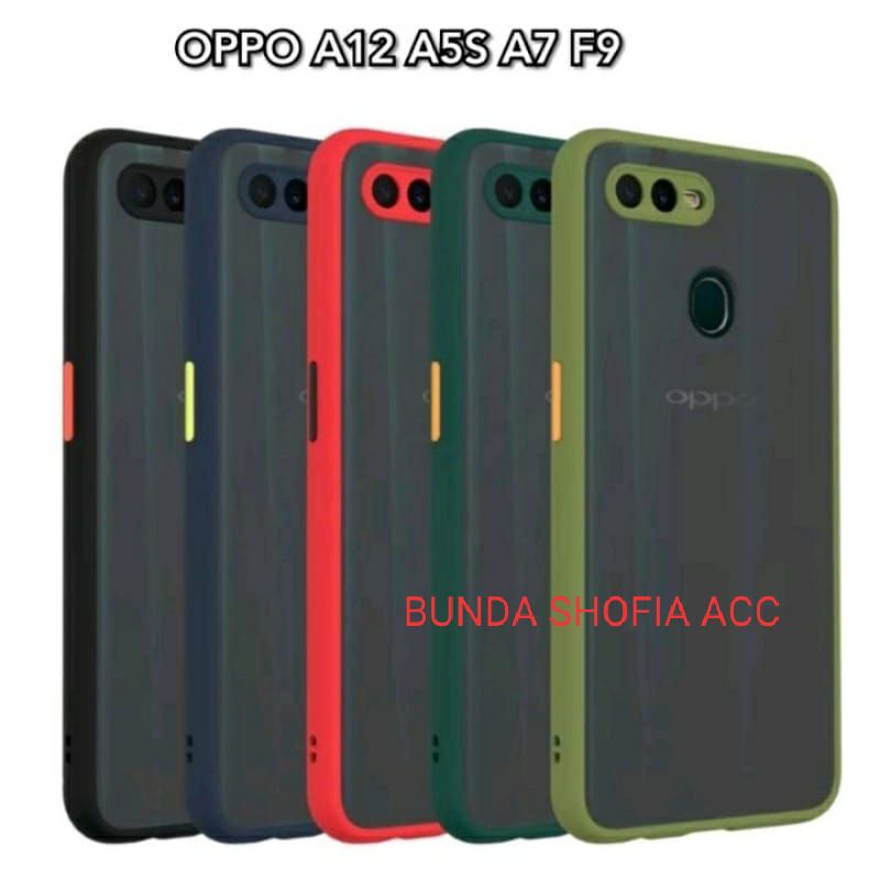 Case Hybrid IMD Oppo A5S/A7/F9 Softcase Hologram macaron So Cooll