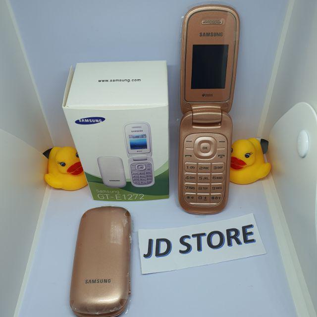 Hp samsung E1272  lipat caramel dual sim garansi distributor-GT-E1272 (ROSE GOLD)