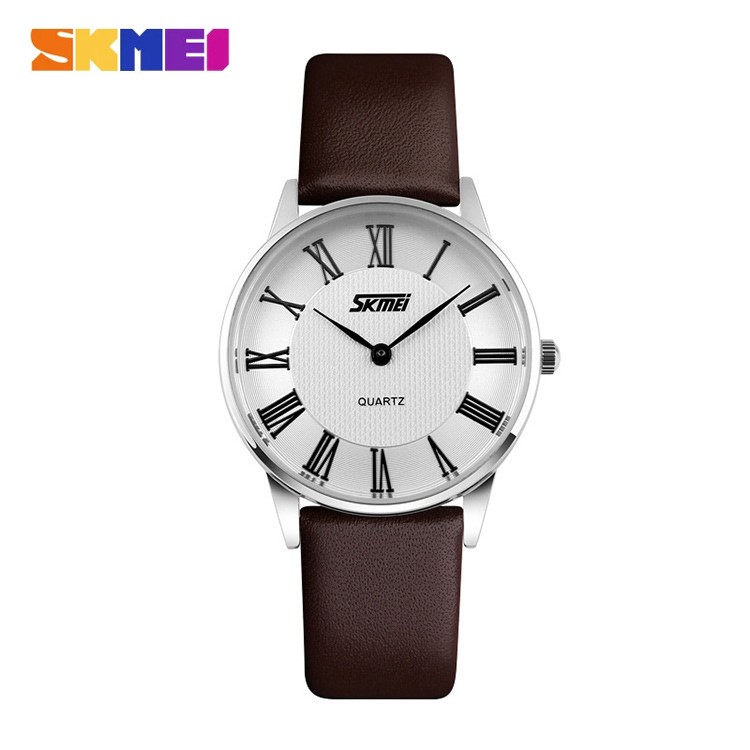 SKMEI 9092 Jam Tangan Pria Wanita Analog Tali Kulit WATCHKITE WKOS