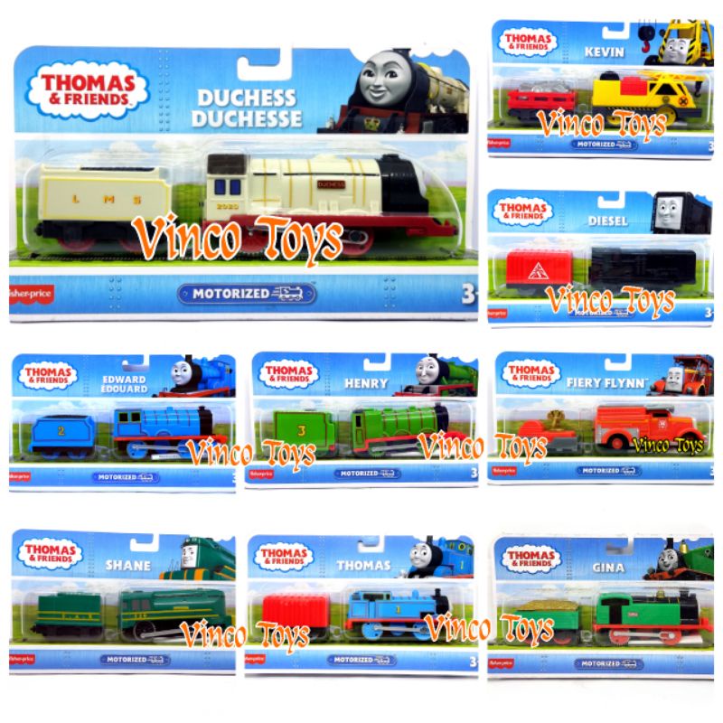 Thomas and Friends MOTORIZED EDISI BARU Fierry Flynn Shane Kevin Henry Edward Gina Salty  Duchess Di
