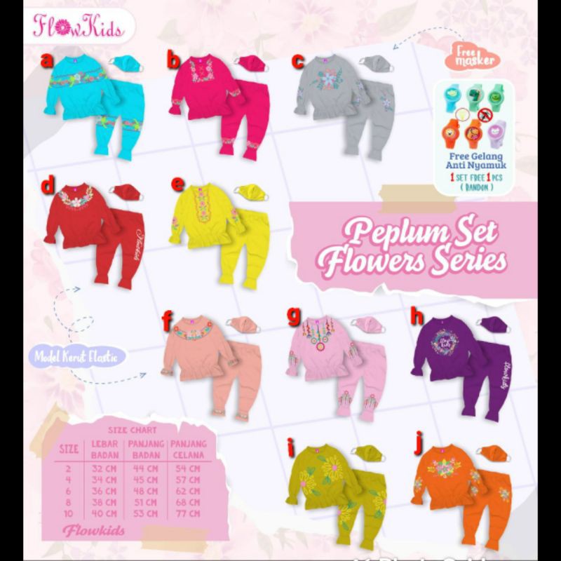 FLOWKIDS SET PEPLUM FLOWER SERIES