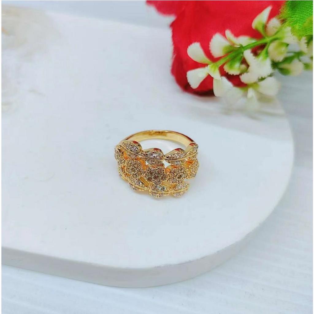 Cincin Xuping Mata Full Lapis Emas Perhiasan Fashion R085/086