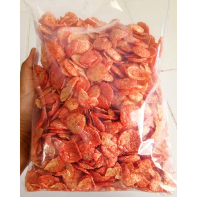 

Keripik Opak Balado, Kerupuk Opak Keju ukuran 500 gram