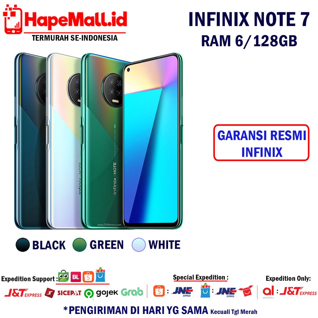 Jual INFINIX NOTE 7 RAM 6/128GB GARANSI RESMI INFINIX INDONESIA