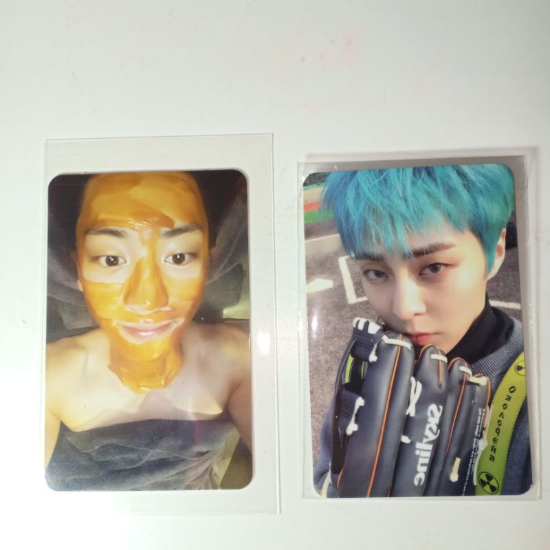 photocard official Exo , Chanyeol lotto m / Chanyeol maskeran & xiumin blooming days d poca pc