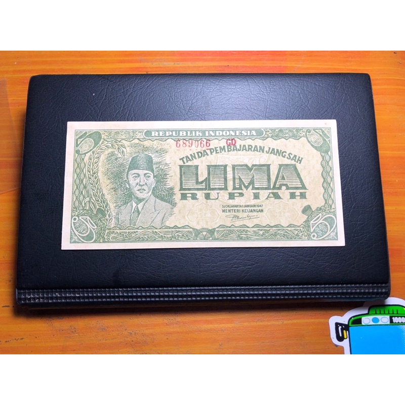 Uang Kuno 5 Rupiah Soekarno ORI