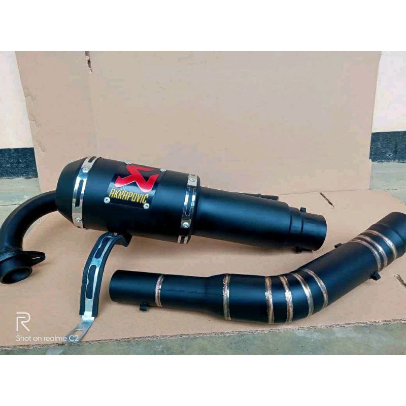 knalpot Racing akrapovic gp lorenzo full black vixion r15 cb150r sonic gtr vixion tiger