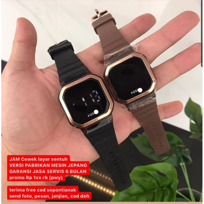 jam layar sentuh ladies rubber