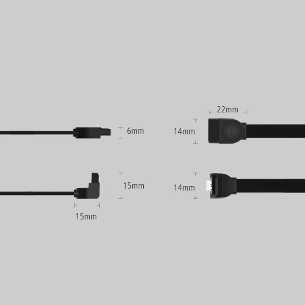 AUGUSTINA Kabel SATA Kabel 6GB/S Kabel Sudut Kanan Kabel HDD SSD