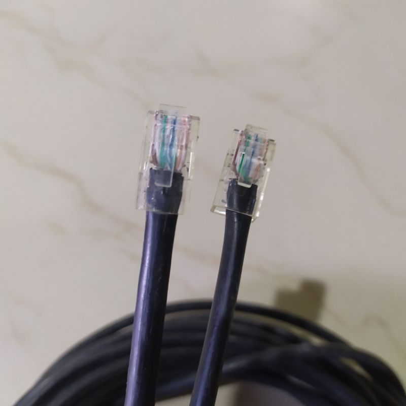 Kabel LAN CAT 5E Untuk Sambungan Internet Support Modem Outdoor 15M Sudah Terpasang Konektor RJ45