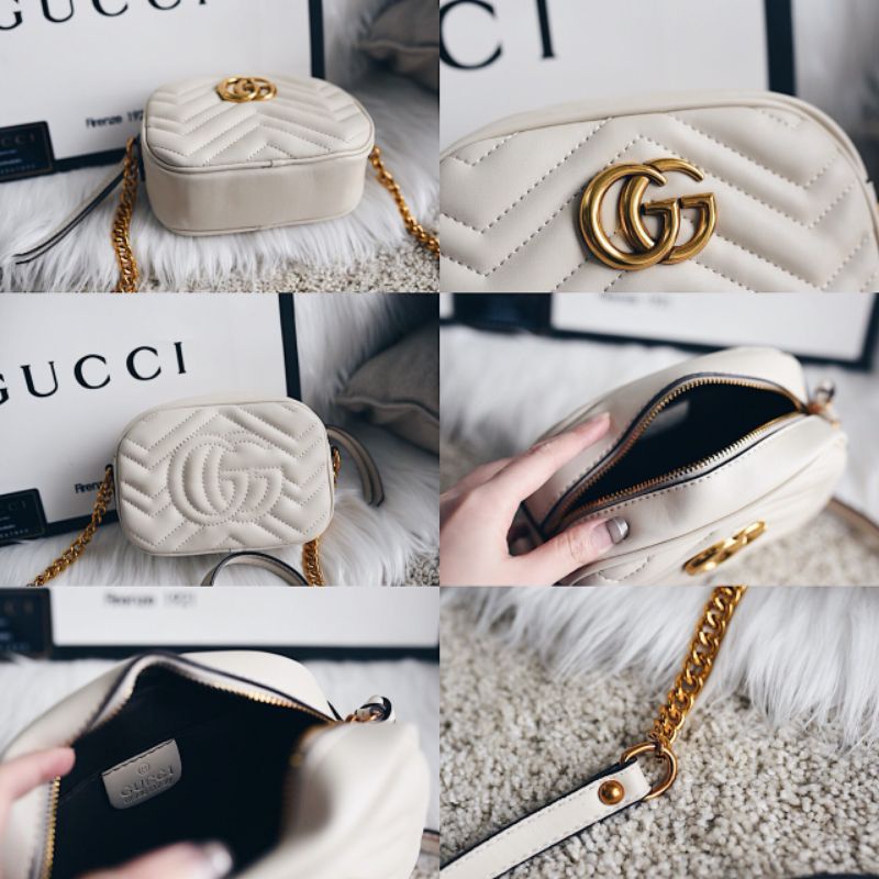 GC gu**ci GG Marmont Mini Matelassé Camera Bag