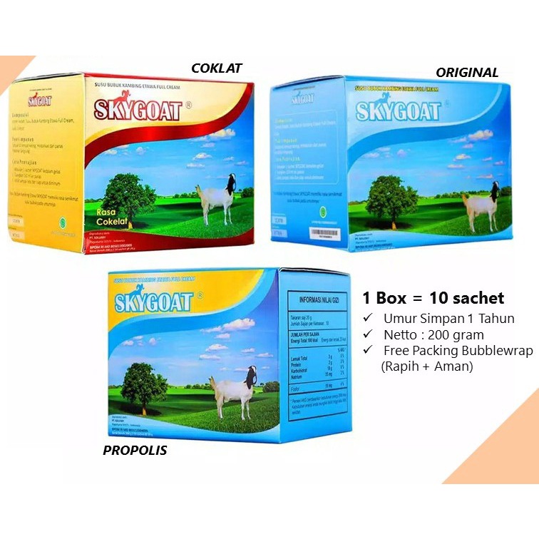 Susu Kambing Etawa Bubuk Original SKYGOAT 1 Box isi 10 Sachet