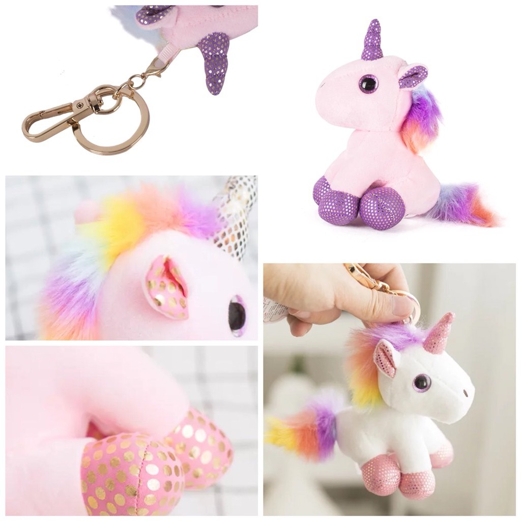 BONEKA GANTUNGAN KUNCI UNICORN PONY KEYCHAIN