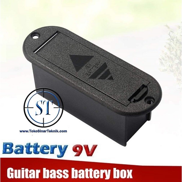 Box Holder Case Battery Baterai 9V Electric Guitar Bass Pickup musical Gitar Elektrik Holder Plastik Kotak Casing